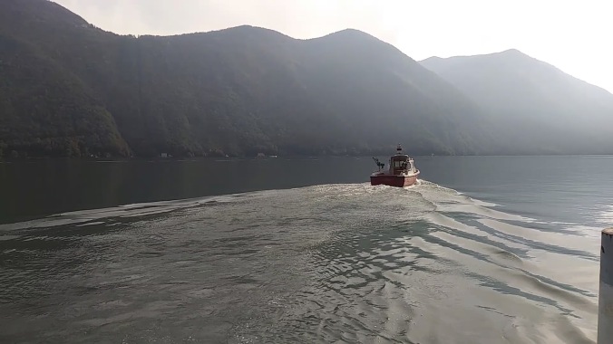 Boat on Lake Lugano