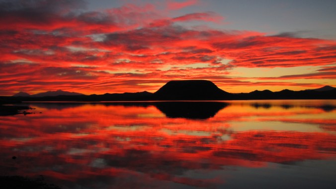 Sunset over Laguna Azul